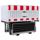 SET | with 20 panel fence | and 21 base plates | on twin pallet | without lamp adapter | with red/white foil, type RA1/A | type of barrier ULTRA white
